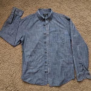 Banana Republic Chambray Men's Shirt Large Tailored Slim Fit